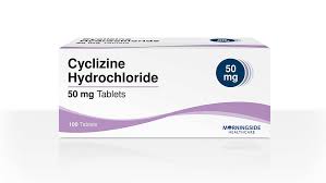 Cyclizine 50mg is used to treat nausea.
