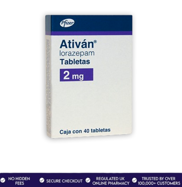 Ativan 2mg Effective to treat anxiety.